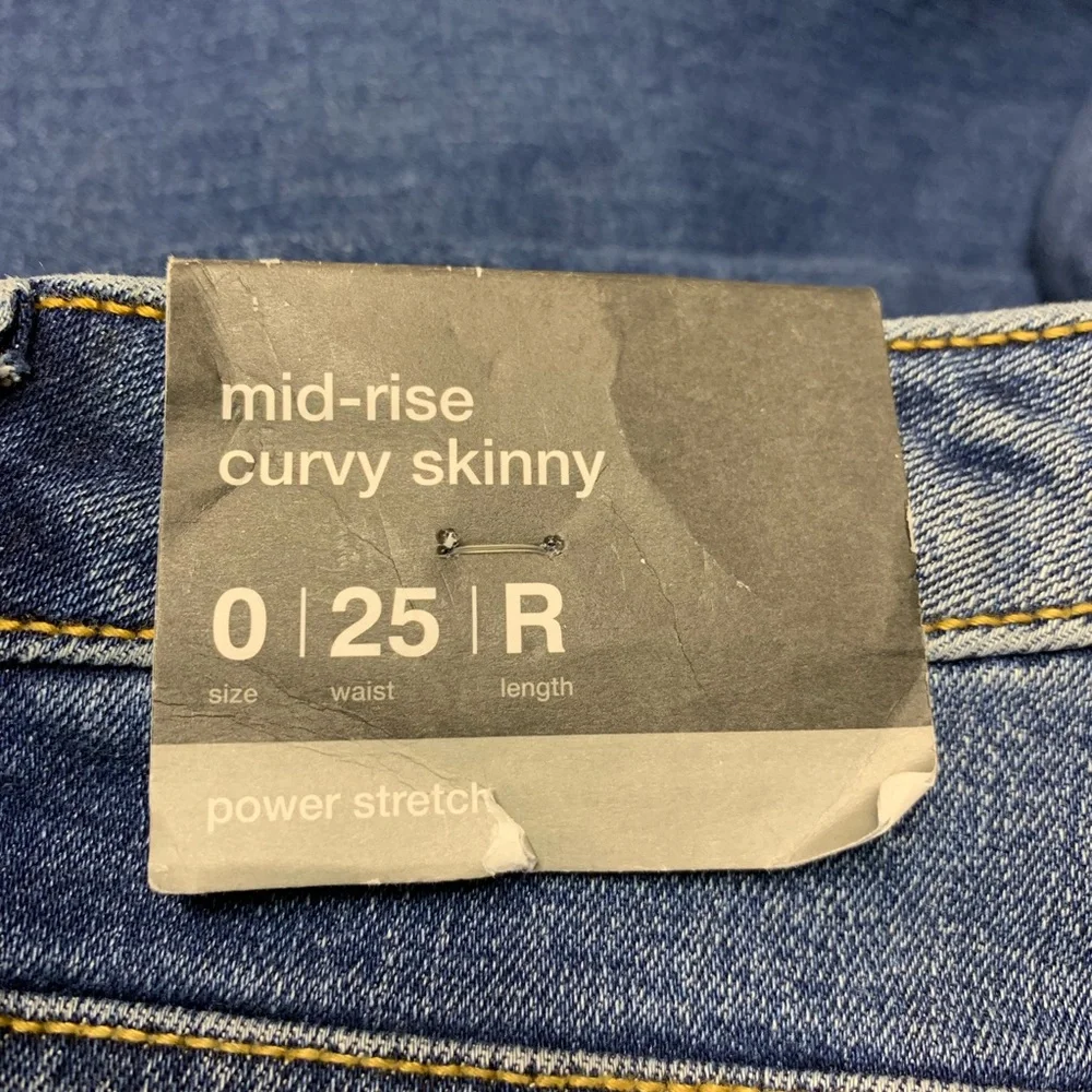 Mossimo Mid-Rise Curvy Skinny‎ Power Stretch Jeans